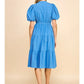 TIERED MIDI DRESS - TRUE BLUE