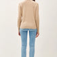 RAW EDGE MOCK NECK SWEATER - OATMEAL