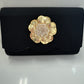 BLACK SCALLOPED RUBY CLUTCH