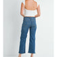 SLIM WIDE LEG - DARK DENIM