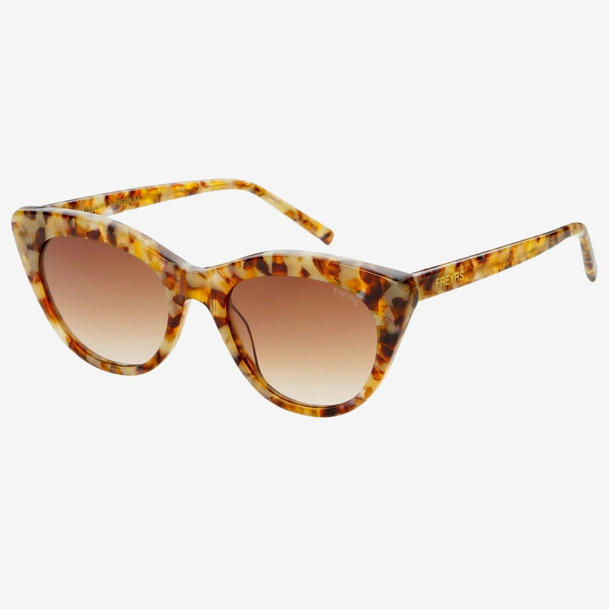 LILY ACETATE CAT EYE SUNGLASSES - BROWN PEARL