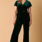 VELVET ROMPER - HUNTER GREEN