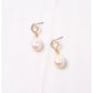 RICHDALE PEARL AND CLOVER EARRINGS - GOLD