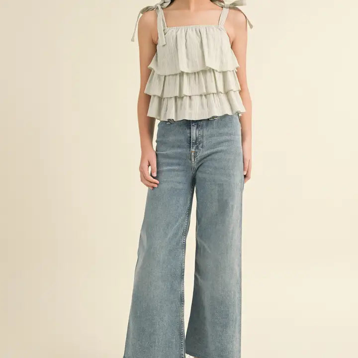 TWEEN WIDE LEG DENIM PANTS