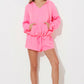 GAUZE SMOCKED WAIST SHORTS - HOT PINK