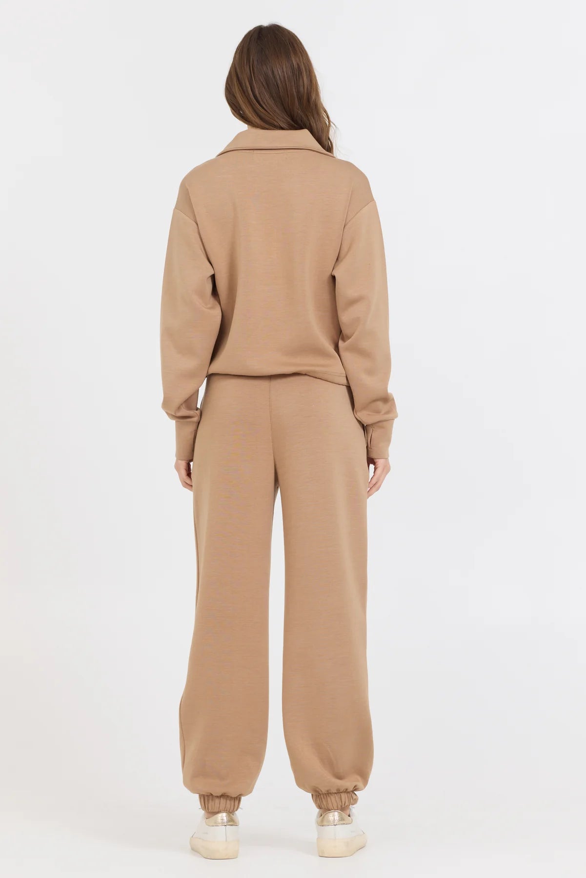 CLOUD FLEECE QUATER ZIP - CARAMEL