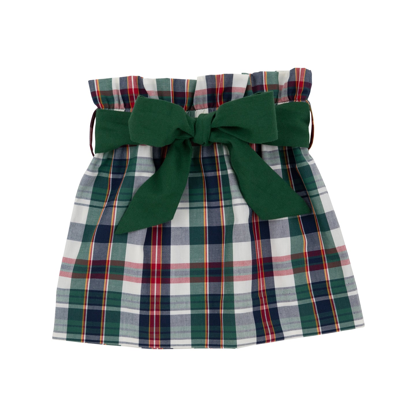 BEASLEY BOW SKIRT WOVEN - FIELD PARK PLAID/GRIER GREEN