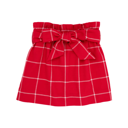 BEASLEY BOW SKIRT WOVEN - WOODLAND AVENUE WINDOWPANE