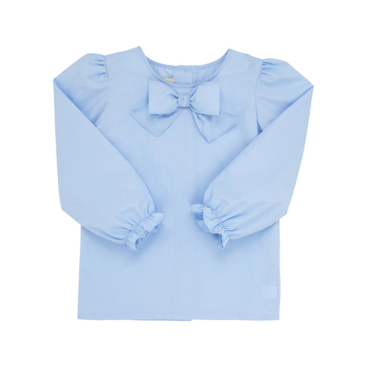 BEATRICE BOW BLOUSE BROADCLOTH - BEALE STREET BLUE