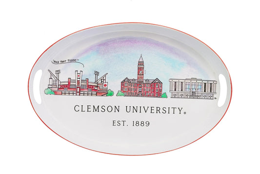 CLEMSON SKYLINE OVAL TRAY