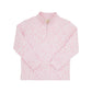 CANTER COLLAR HALF ZIP - GREENVILLE GARDEN/PALM BEACH PINK