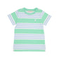 CARTER CREWNECK - GRACE BAY GREEN SADDLE RIDGE STRIPE