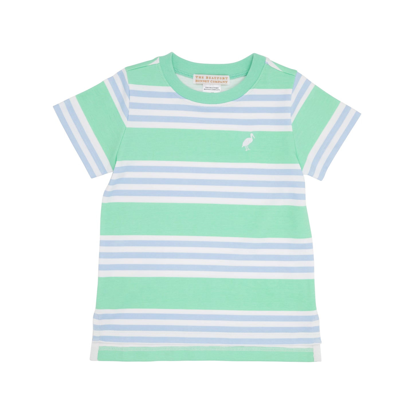 CARTER CREWNECK - GRACE BAY GREEN SADDLE RIDGE STRIPE