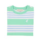 CARTER CREWNECK - GRACE BAY GREEN SADDLE RIDGE STRIPE