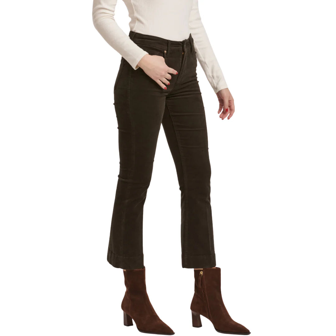 JEANNE SUPER HIGH RISE CROPPED JEAN - FOREST PINE