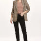 NOTCHED LAPEL BLAZER JACKET - UMBER