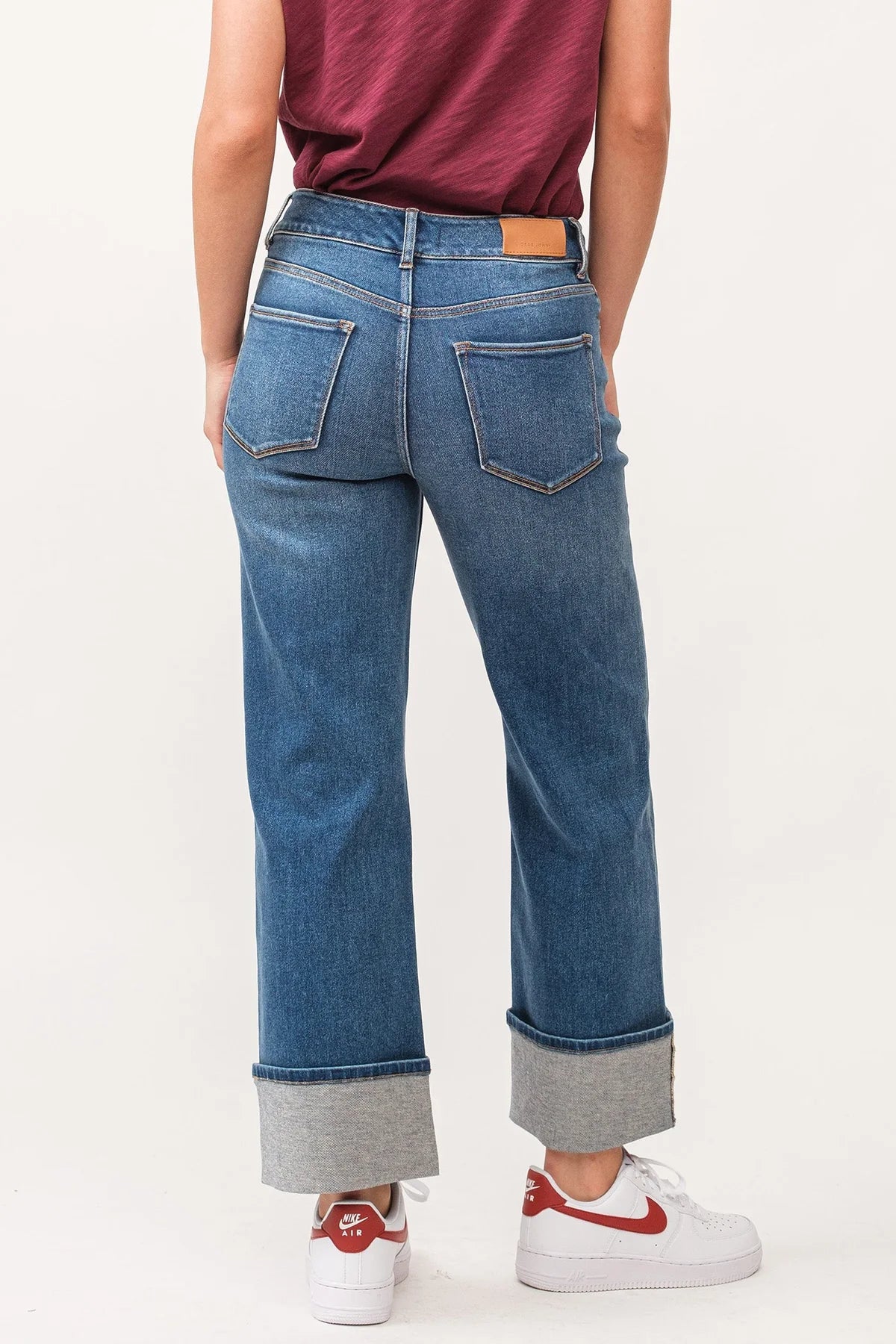 HOLLY SUPER HIGH RISE CUFFED STRAIGHT JEANS - PROVANCE