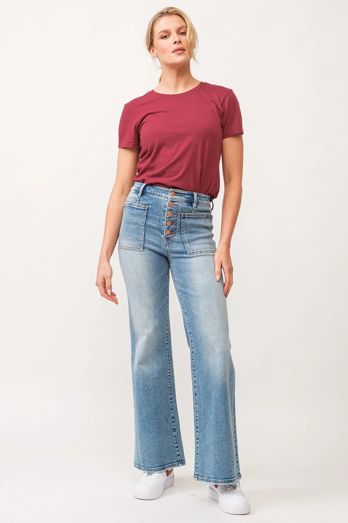 FIONA HIGH RISE WIDE LEG JEANS - ARDMORE