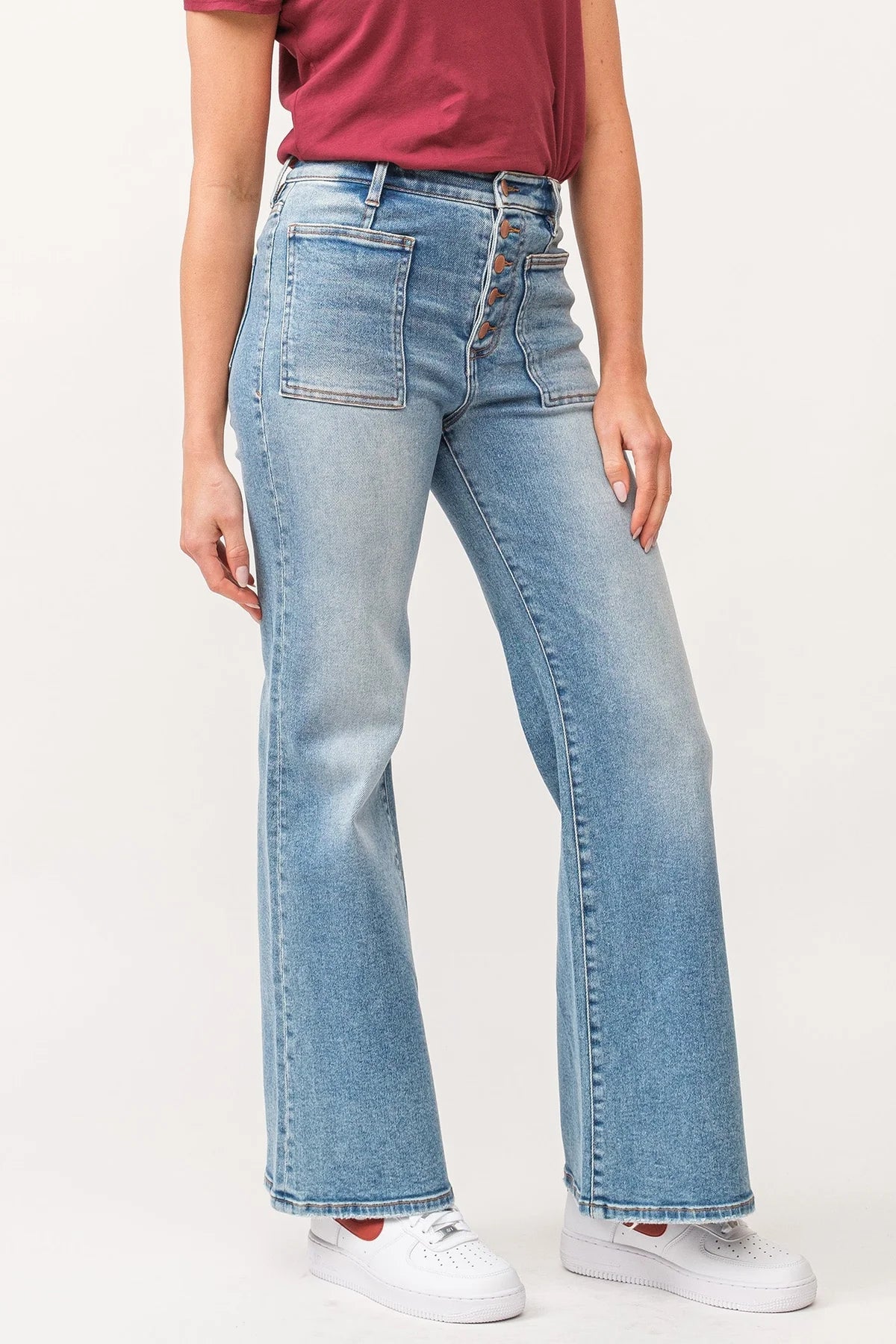 FIONA HIGH RISE WIDE LEG JEANS - ARDMORE