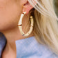 PALMER BAMBOO HOOP EARRING - WHITE