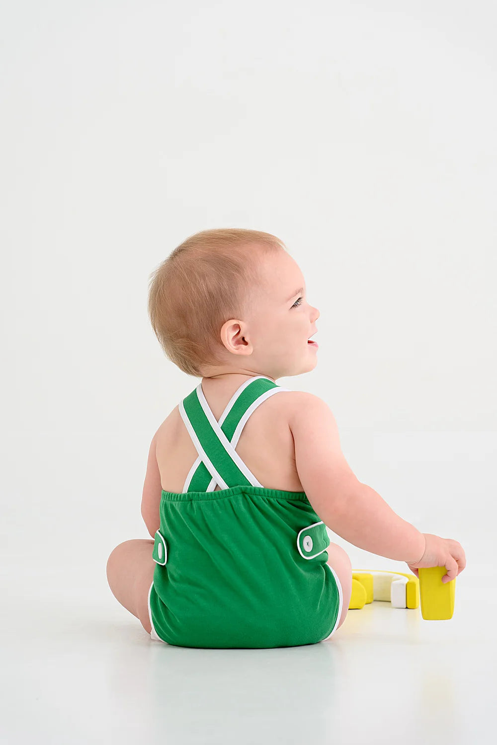 SKIPPER SUNSUIT - KIAWAH KELLY GREEN/WORTH WHITE