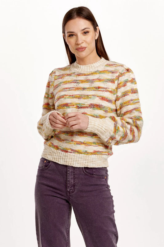 JASMINE LONG SLEEVE SWEATER - SEASIDE STRIPE