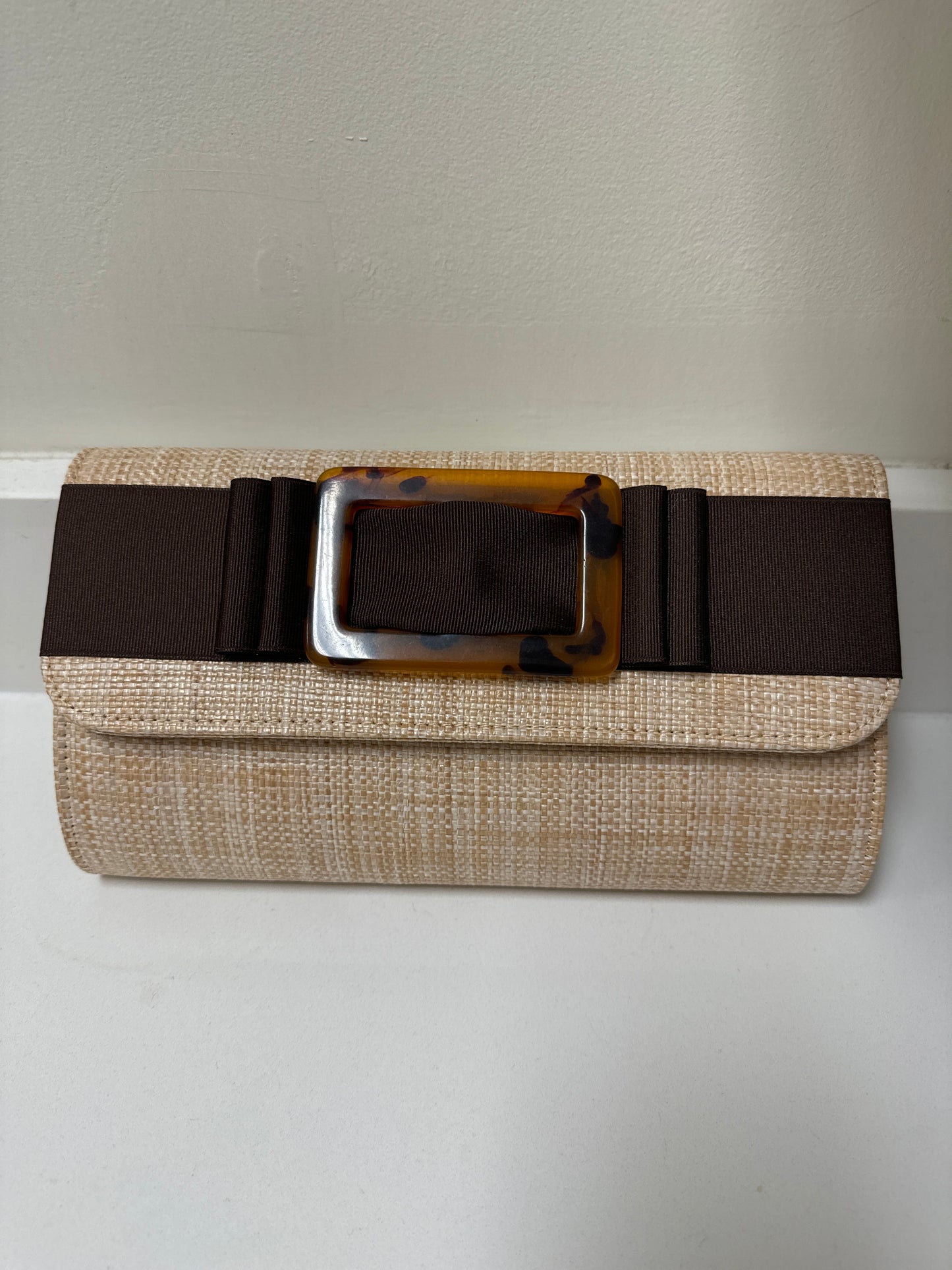 ST AVERY CLUTCH - CHOCOLATE BOW