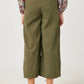 BRUSHED WIDE LEG PANTS - OLIVE