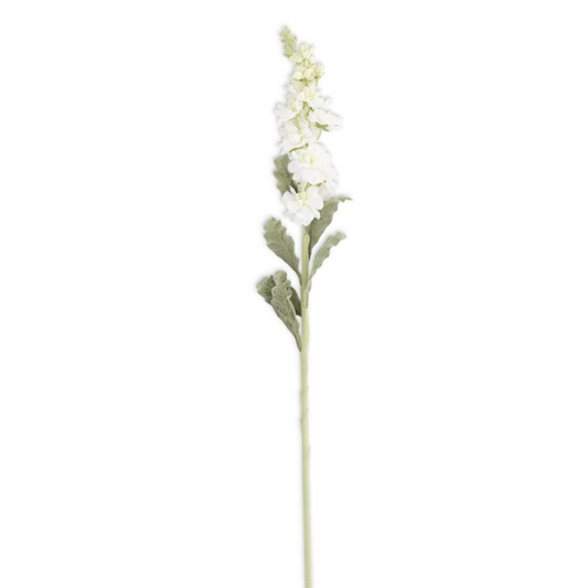 30” WHITE STOCK FLOWER STEM