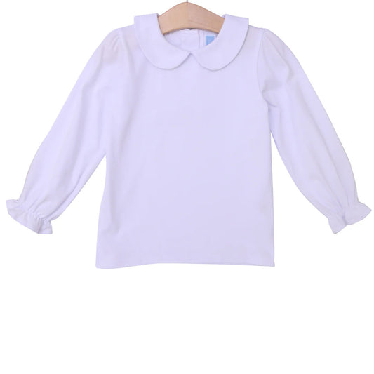 L/S PETER PAN COLLAR SHIRT - WHITE