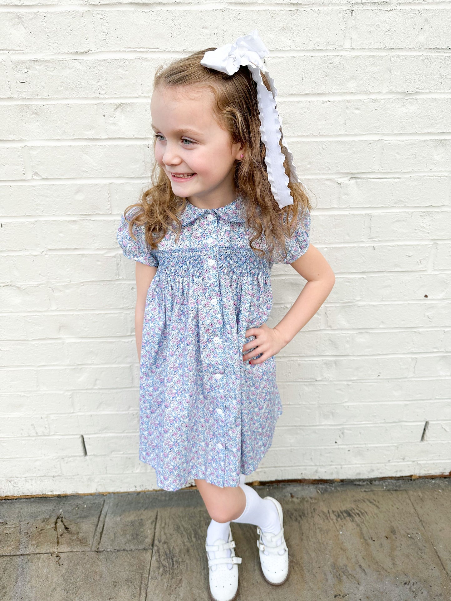 ELLA SMOCKED DRESS - FALL FLORAL