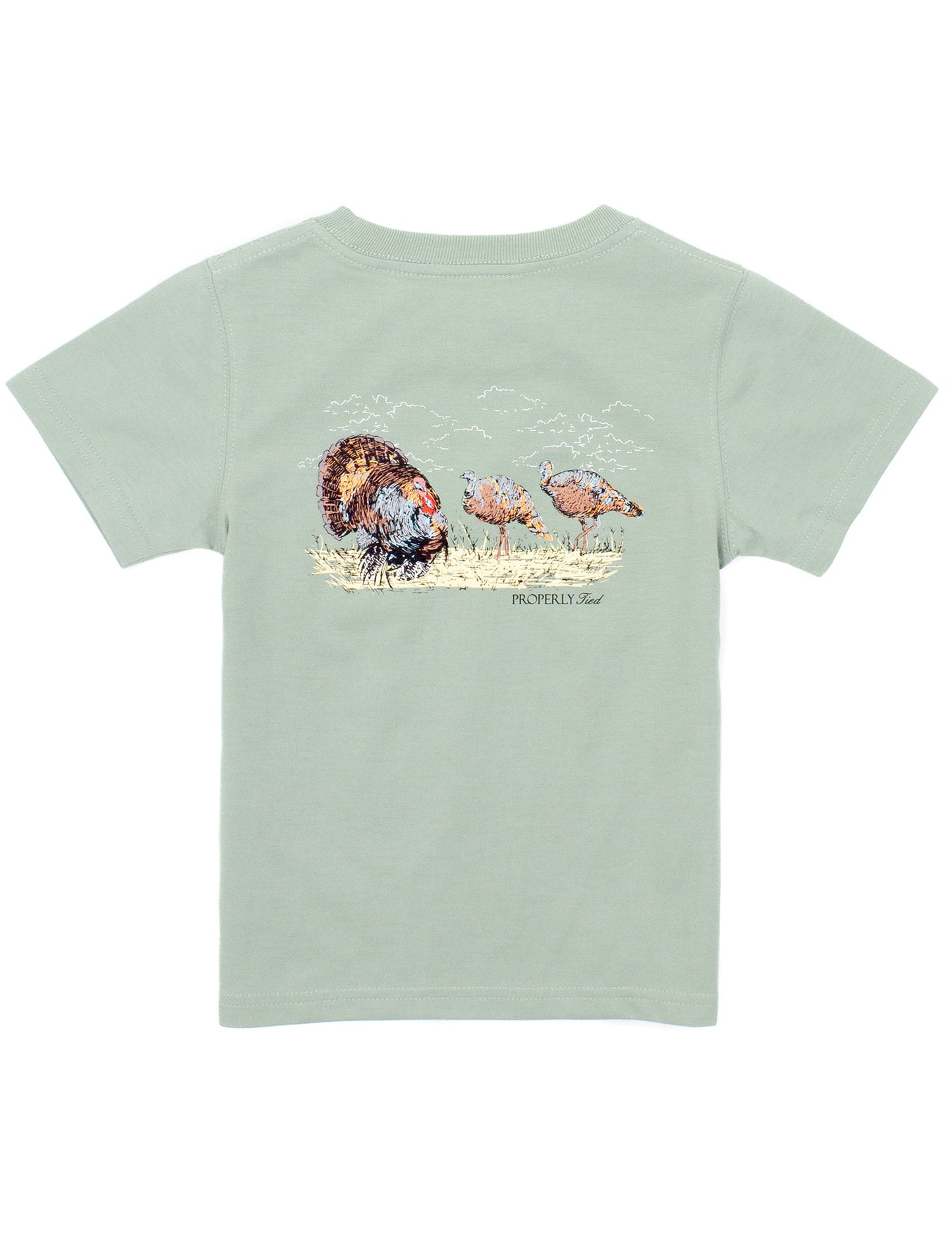 BOYS TURKEY HUNT TEE - SAGE