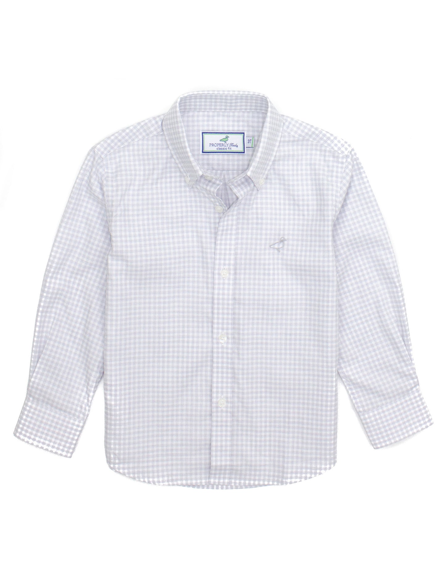 LD BOYS PARK AVENUE DRESS SHIRT - SMOKE CHECK