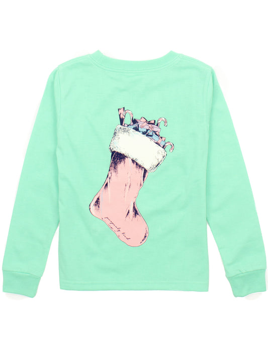 GIRLS STOCKING LS - WASH GREEN