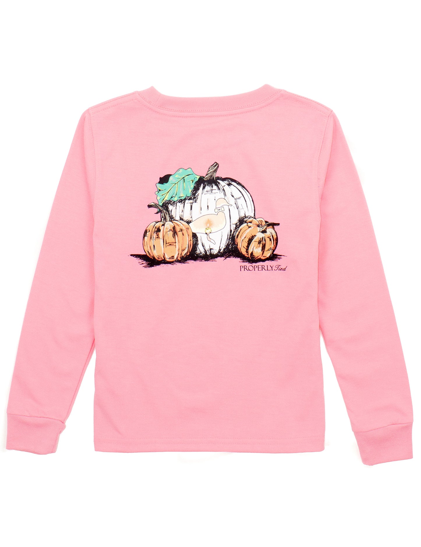 GIRLS DUCK O' LANTERN LS - LIGHT PINK