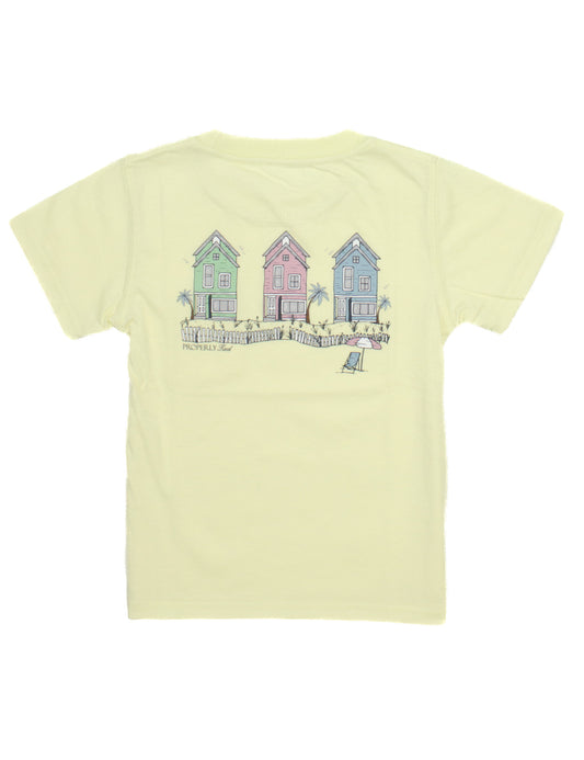 GIRLS BEACH RETREAT TEE - LIGHT YELLOW