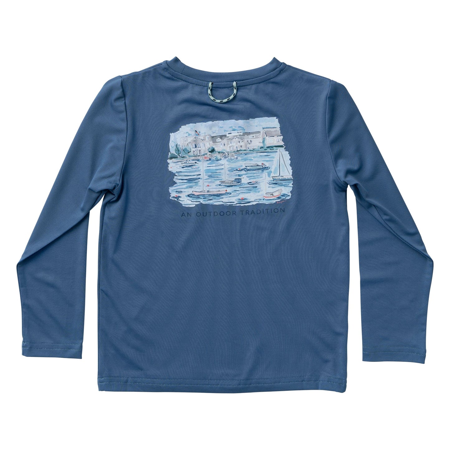 LONG SLEEVE PRO PERFORMANCE FISHING TEE - MOONLIGHT BLUE