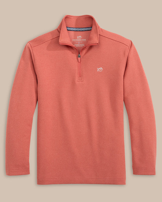 LS SCHOONER QUATER ZIP - MINERAL RED