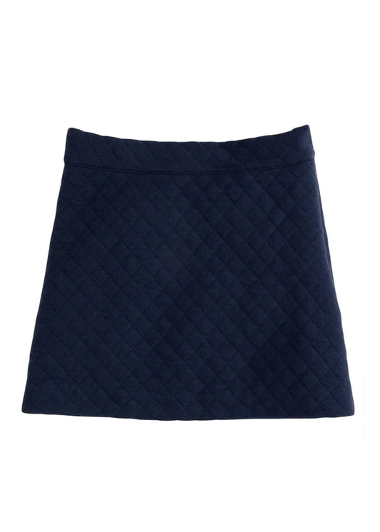 QUILTED MINI SKIRT - NAVY