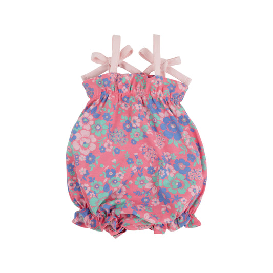 ROSEY ROMPER - MT PARAN MINI FLORAL/PALM BEACH PINK