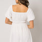 PUFF SLEEVE OFF SHOULDER DRESS - OFF WHITE