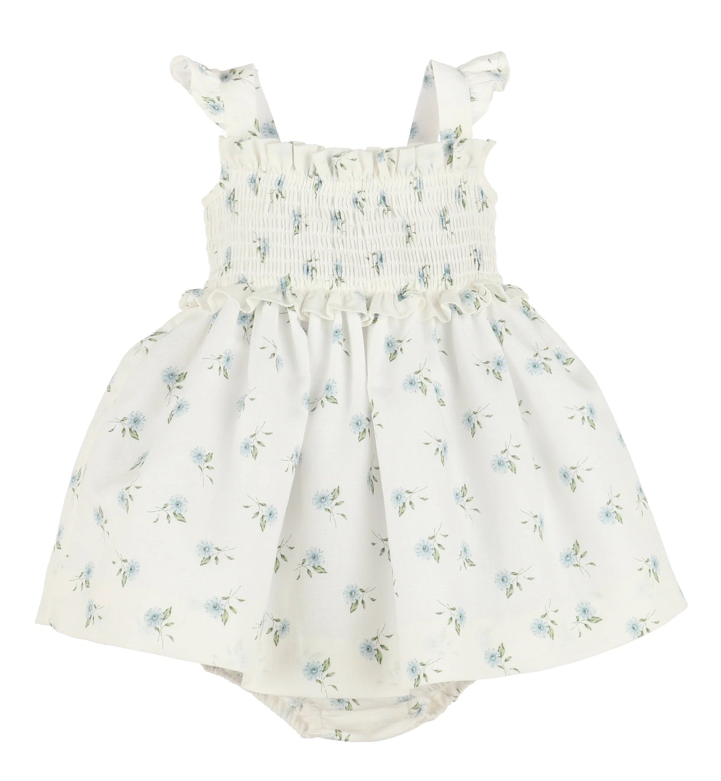 WATERCOLOR FLORA SMOCKED SUNDRESS