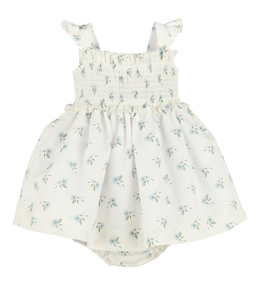 WATERCOLOR FLORA SMOCKED SUNDRESS