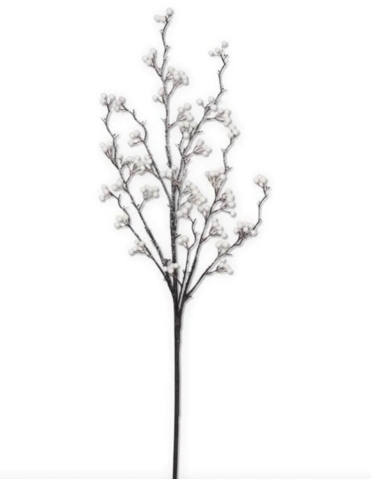 36" ICED WHITE BERRY BRANCH