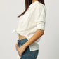 ARIANNA FRONT TIE SHIRT - WHITE