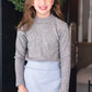 GIRLS SKIRT - BLUE TWEED