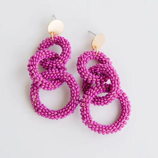 SHANNA EARRINGS - PLUM