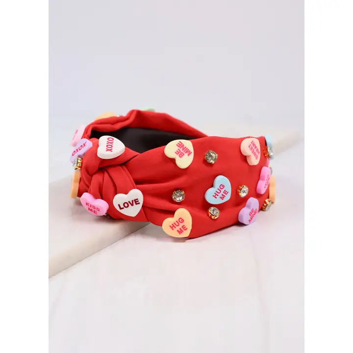 HEART HEADBAND - RED