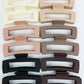 MATTE JUMBO CUT OUT RECTANGLE HAIR CLAW CLIP - ASSORTED COLORS