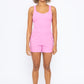 SWEETHEART ACTIVE ROMPER - FUSCHIA